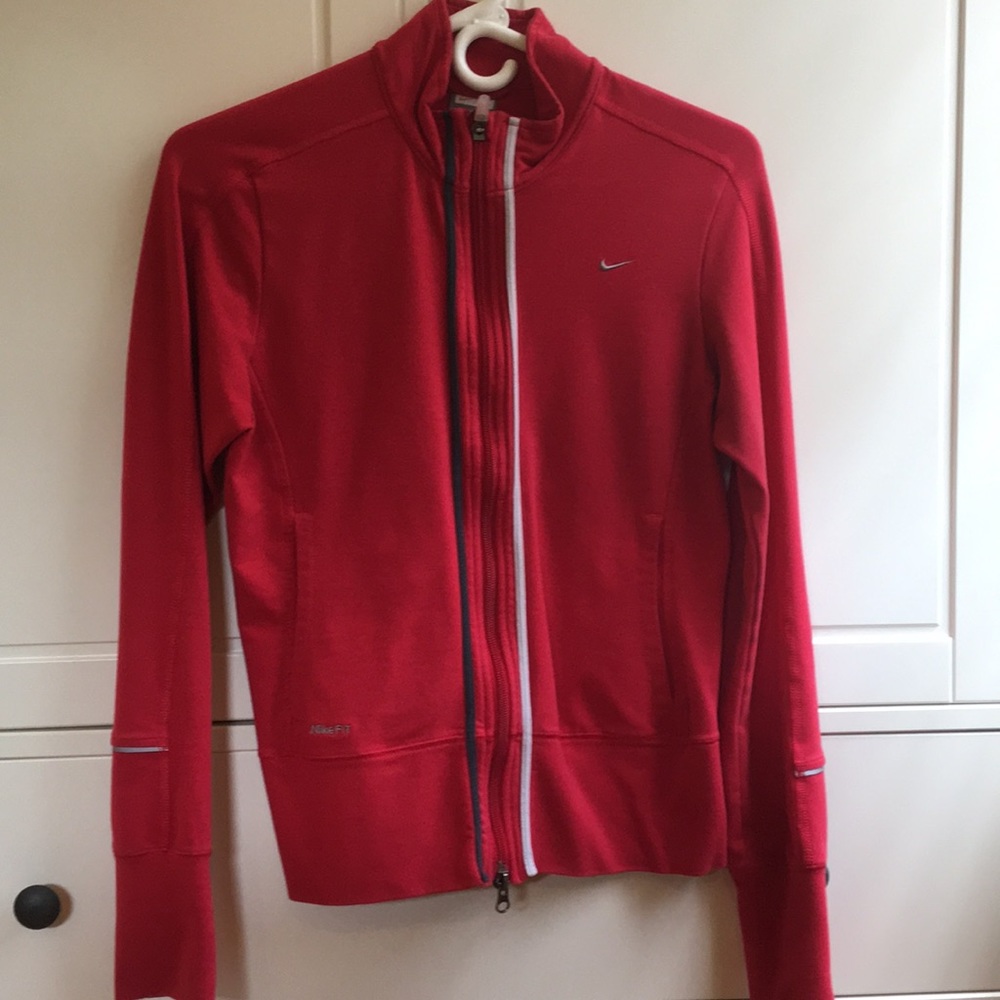 Nike Fit Dry Red zip up athletic jacket